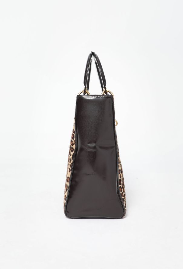 Dior '90s Leopard Large Lady Dior Bag - 5
