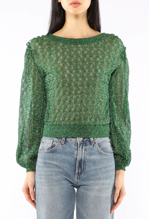 Missoni Lurex Crochet Knit Blouse - 1