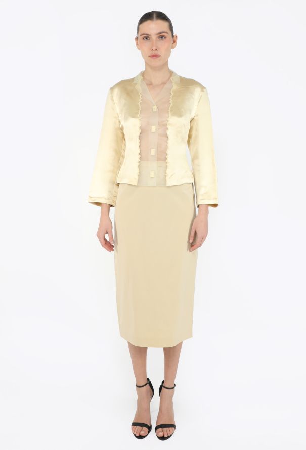 Prada RARE S/S 1998 Latex Panel Silk Ensemble - 3