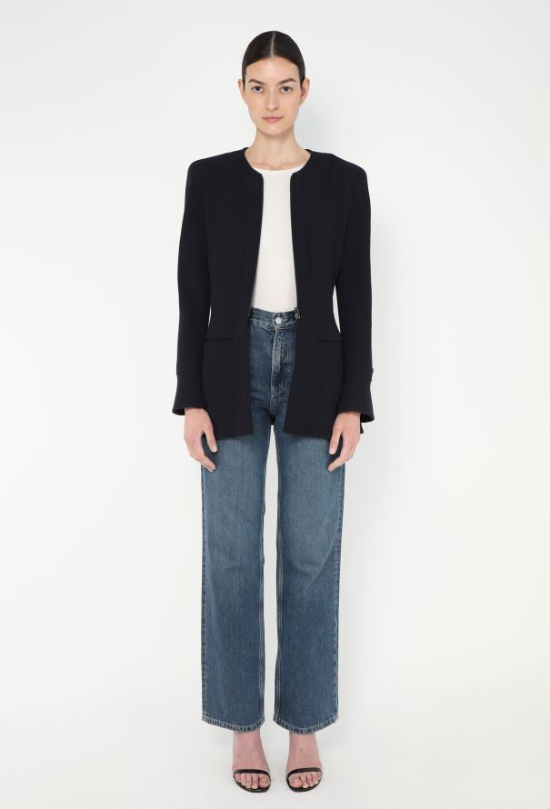 Chanel 1997 Hourglass Crêpe 'CC' Jacket - 2