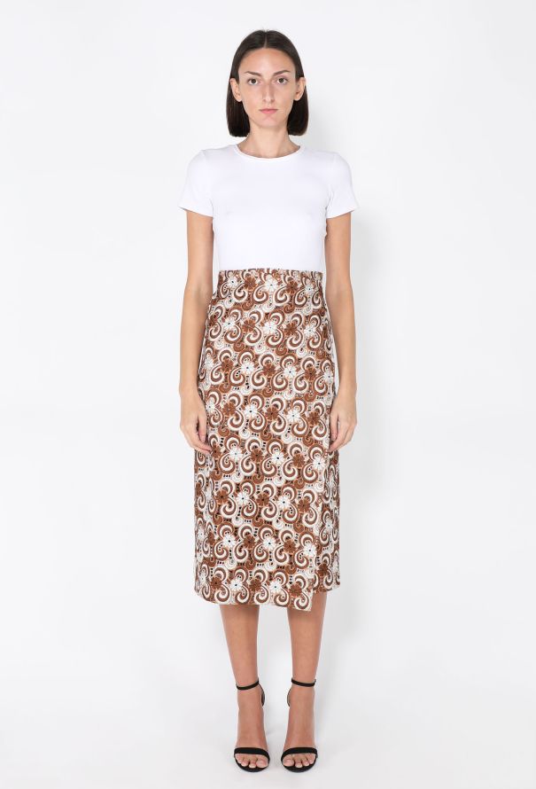 Comme des Garçons Floral Embroidered Wrap Skirt, 1999 - 2