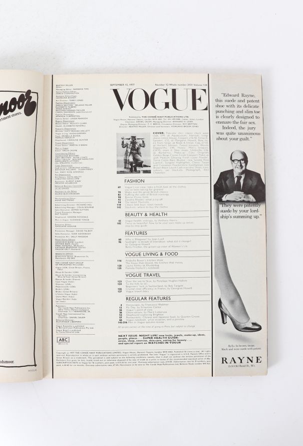 VOGUE UK 1977 September Double Issue Set - 5 VOGUE UK 1977 September Double Issue Set - 5