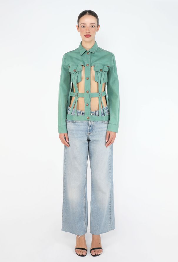 Jean Paul Gaultier Junior 1989 Denim Cage Jacket - 2