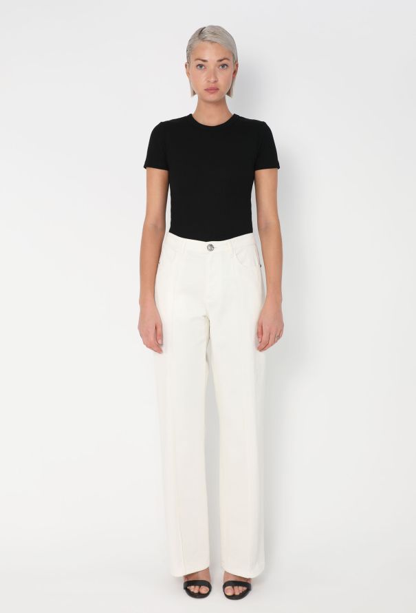 Chanel Straight-Leg 'CC' Denim Trousers - 1