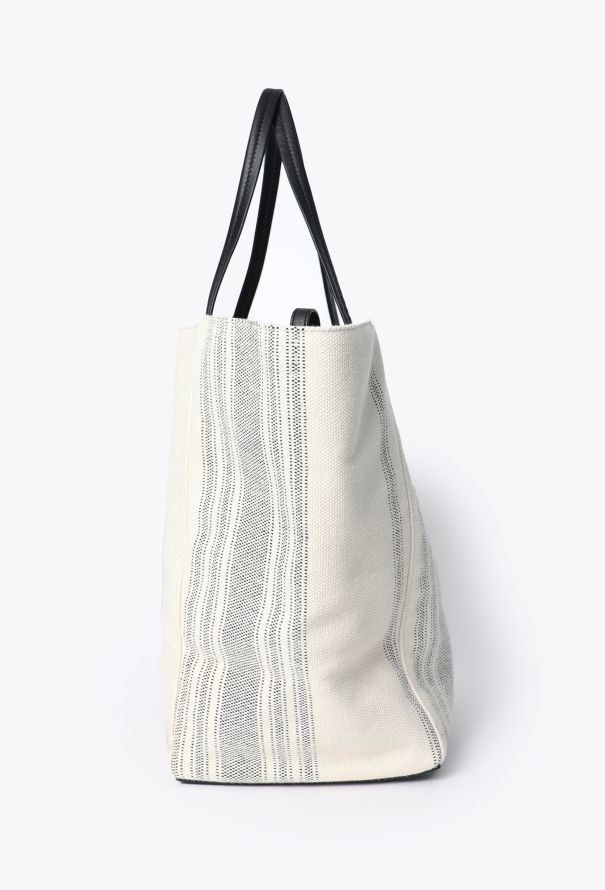 Céline Striped Canvas Phantom Tote - 4 Céline Striped Canvas Phantom Tote - 4