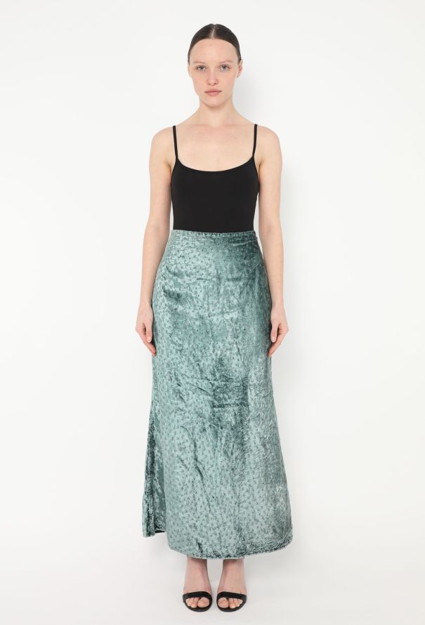 Voyage '90s Embellished Velvet Skirt - 1