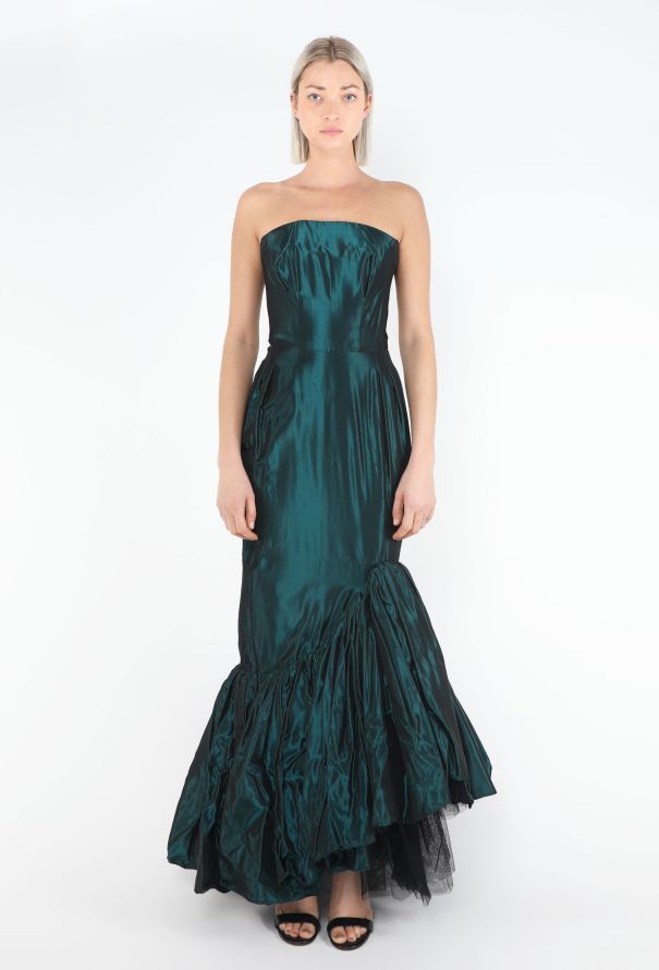Antony Price 1985 Silk Fluted Gown - 1