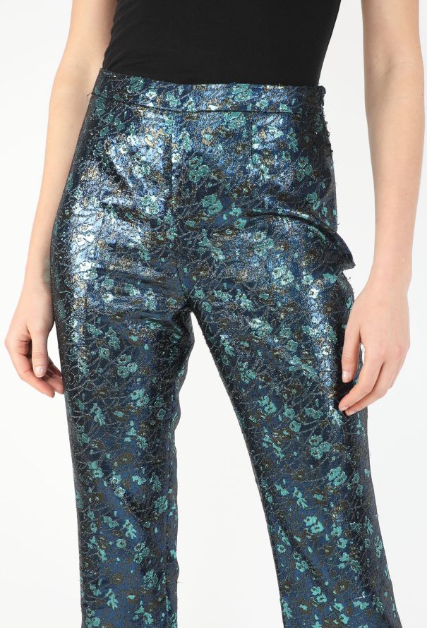 Prada Iridescent Brocade Trousers - 4