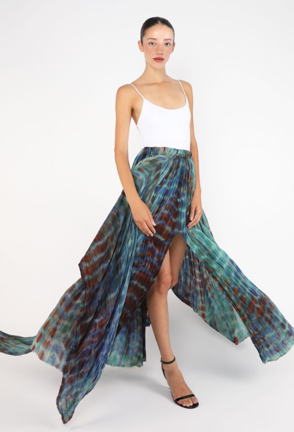 Romeo Gigli Tie-Dye Asymmetrical Skirt, 1990s - 1