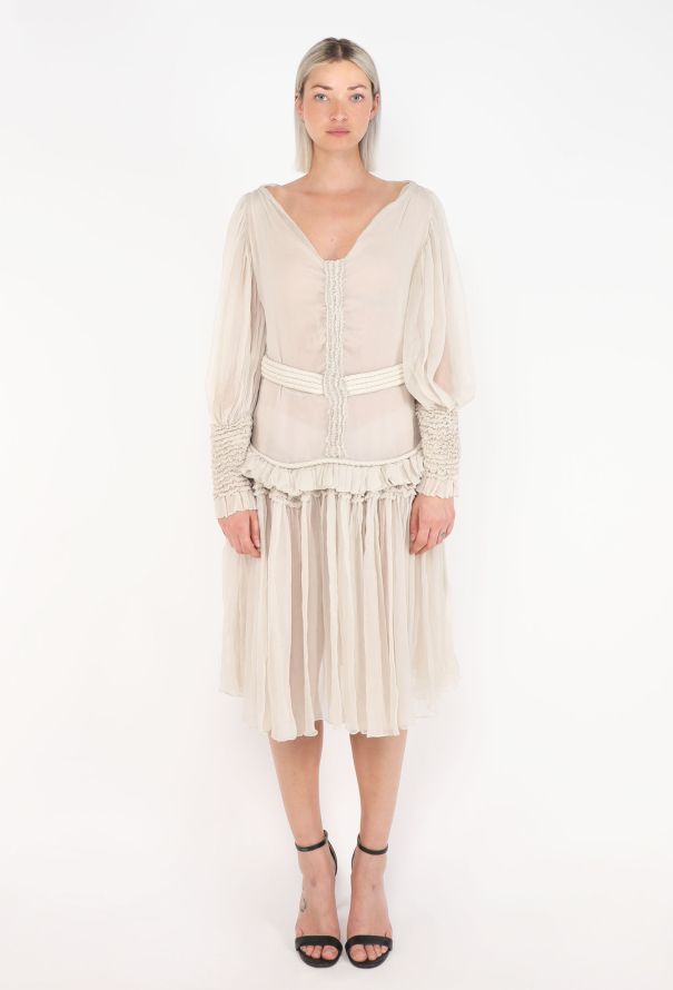 Givenchy McQueen Ruffled Chiffon Dress, 2001 - 1