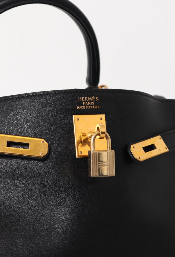 Hermès Vintage Black Swift Kelly Retourné 35 - 13