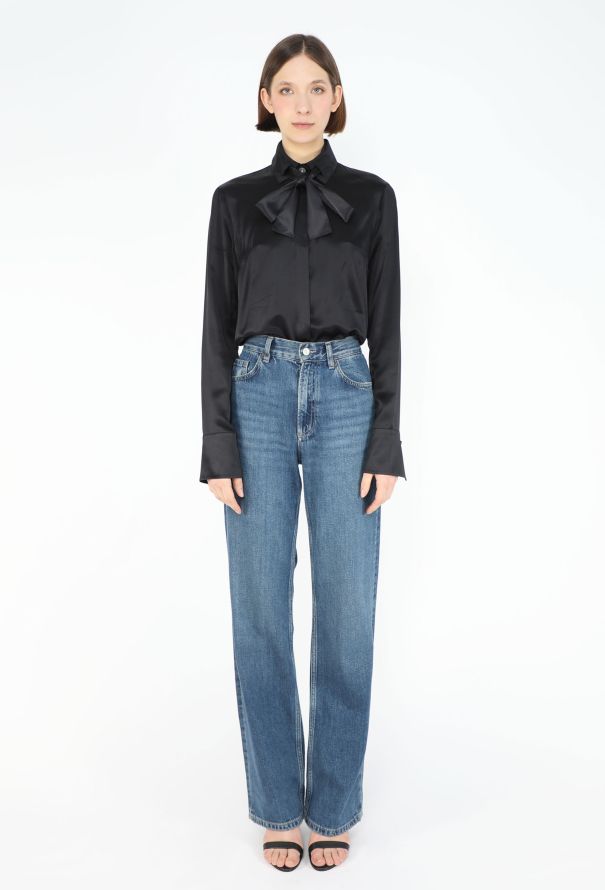 Chanel 2016 Silk Charmeuse Lavallière Blouse - 7