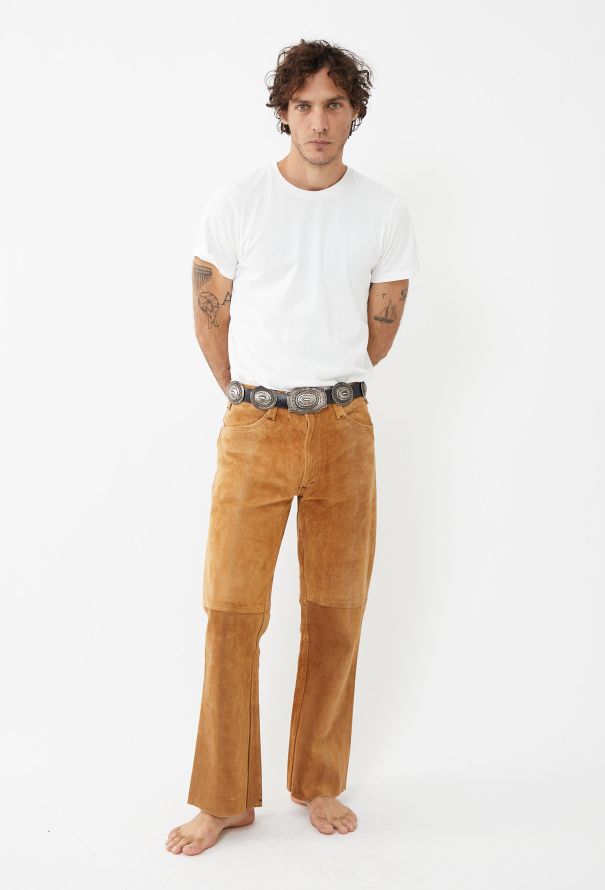 Men's Vintage Rare 1960s Levi's Split Suede Pants - 1