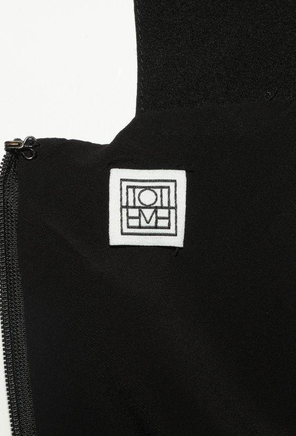 Toteme 2023 Ruched Silk Halter Dress - 6