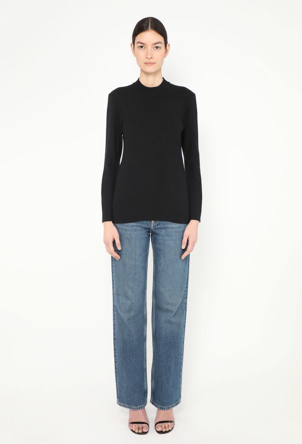 Saint Laurent Vintage Mock-Neck Sweater - 2