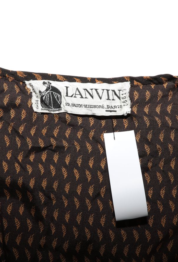 Lanvin Belted Printed Silk Dress - 6 Lanvin Belted Printed Silk Dress - 6