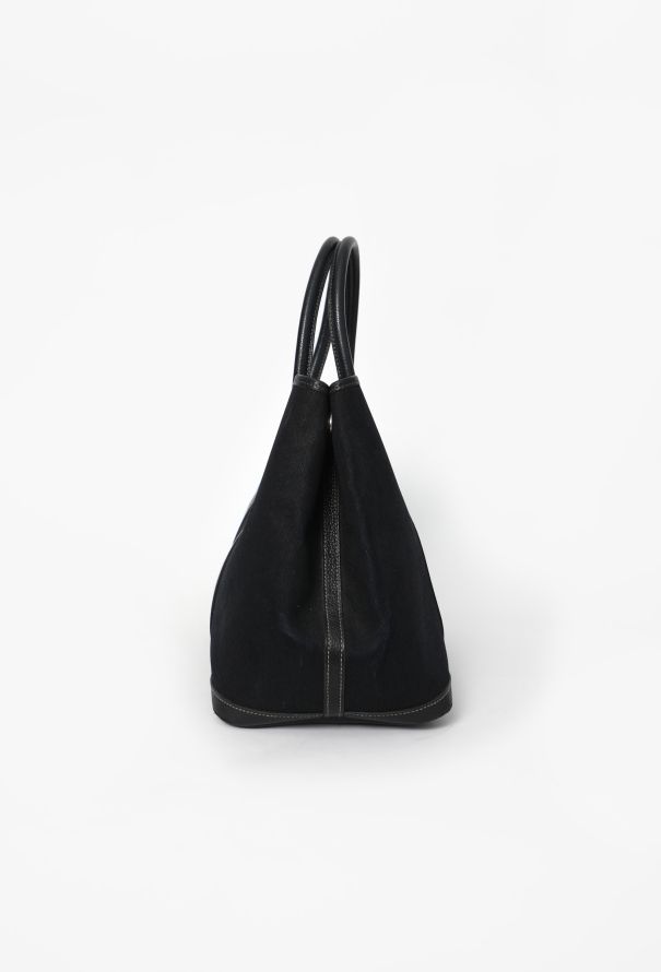 Hermès Black Toile & Négonda Garden Party 36 Bag - 5