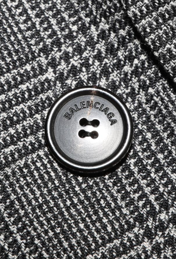 Balenciaga F/W 2018 Checkered Hourglass Blazer - 7