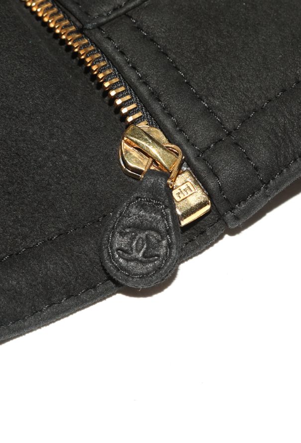Chanel Rare F/W 1996 Shearling-Lined Jacket - 8 Chanel Rare F/W 1996 Shearling-Lined Jacket - 8