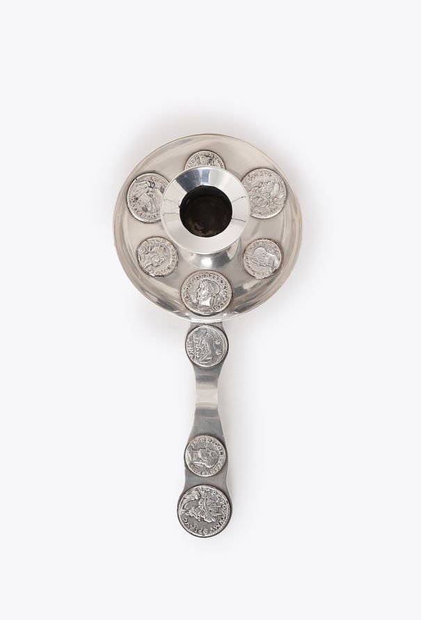 Dior 1960s Silver Roman Coin Candleholder - 2 Dior 1960s Silver Roman Coin Candleholder - 2