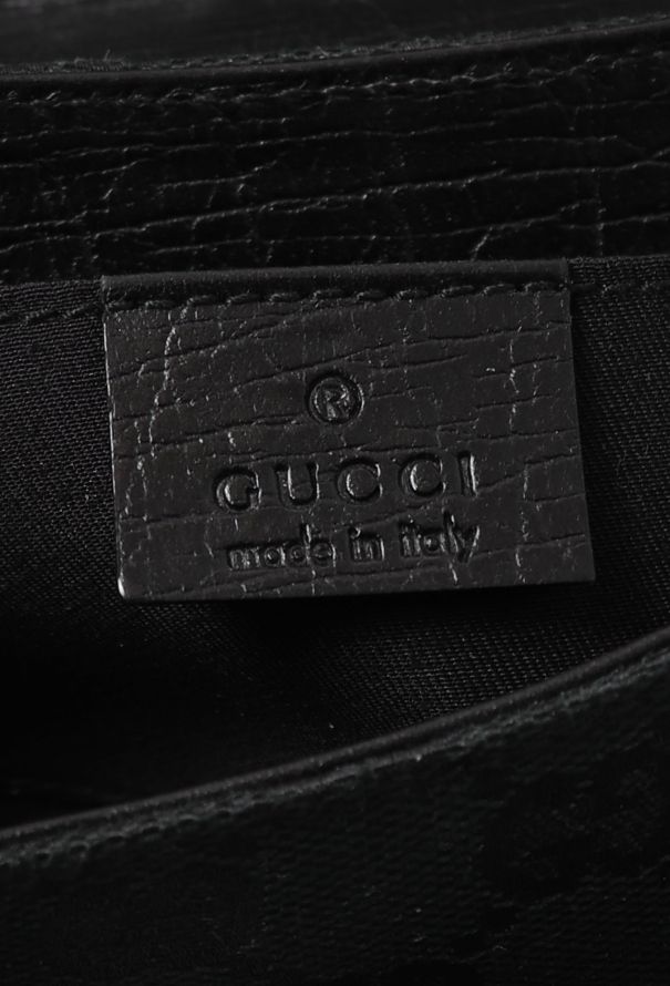Gucci Black Horsebit Monogram Bag - 11