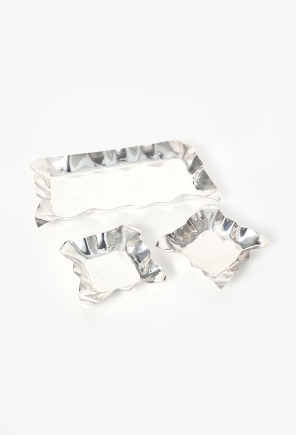 Dior '70s Scalloped Silver Tray Set - 2