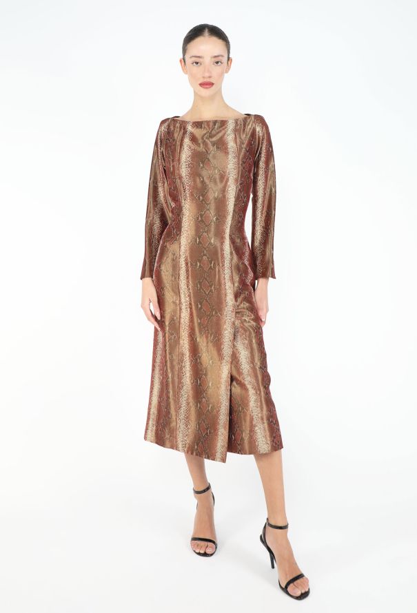 Saint Laurent Haute Couture Python Print Dress, F/W 1991 - 3