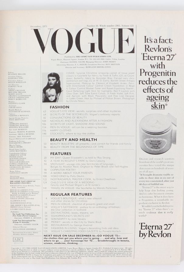 VOGUE UK 1971 Fall/Winter Set David Bailey - 7 VOGUE UK 1971 Fall/Winter Set David Bailey - 7