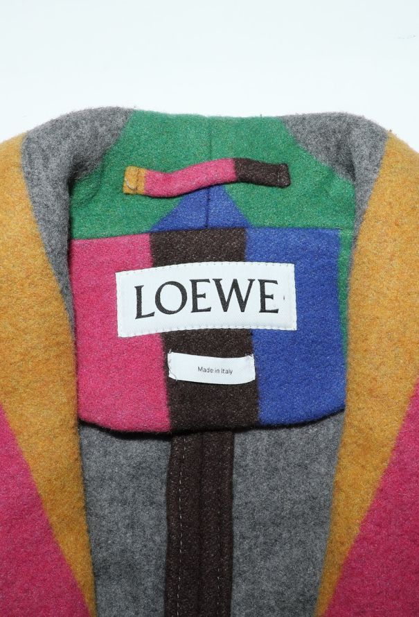 Loewe 2016 Striped Wool Coat - 8