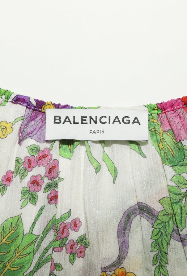 Balenciaga Pre-Fall 2017 Floral Chiffon Blouse - 7
