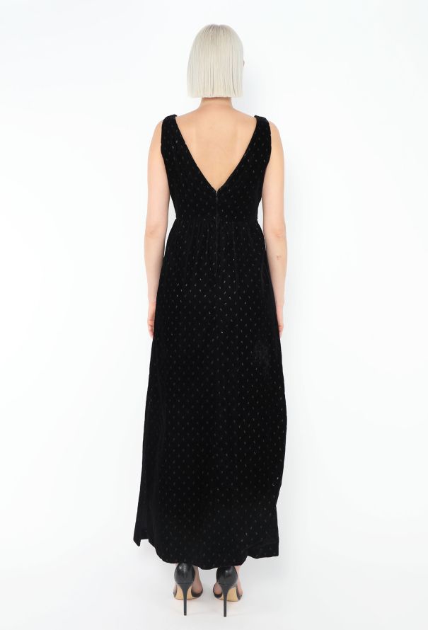 Courrèges 1960s Velvet Lamé Dress - 4