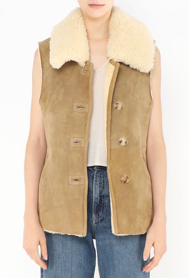 Chloé 2021 Suede Shearling-Lined Vest - 3