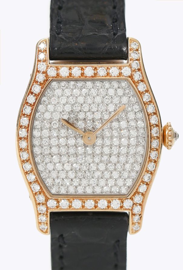 Cartier Vintage 18K Yellow Gold & Diamonds Tortue Watch - 3