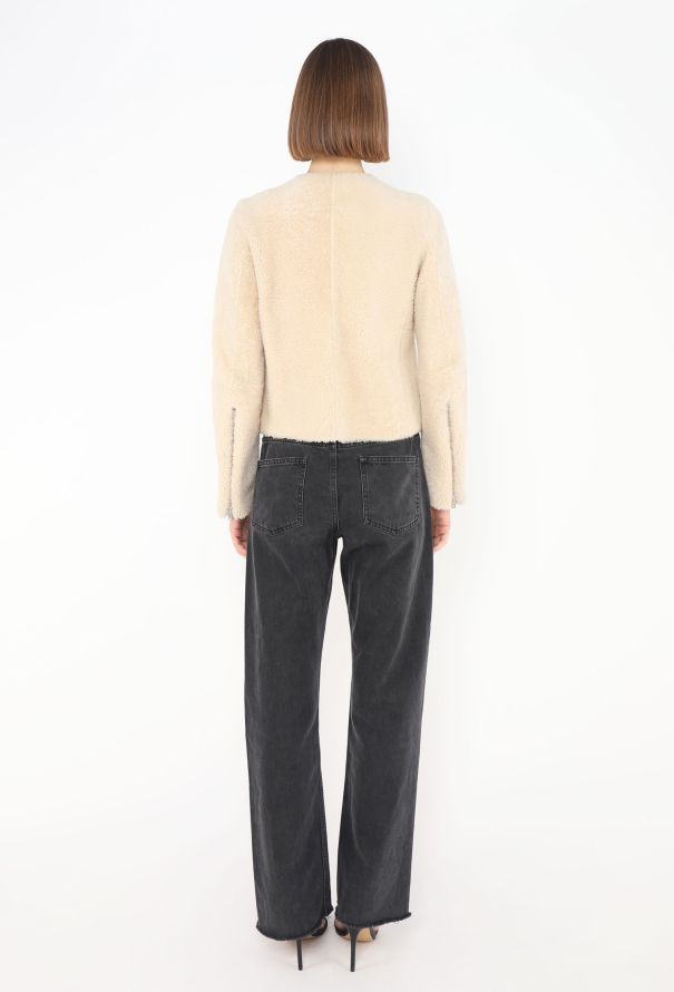 Céline Merino Shearling Zip Jacket - 5