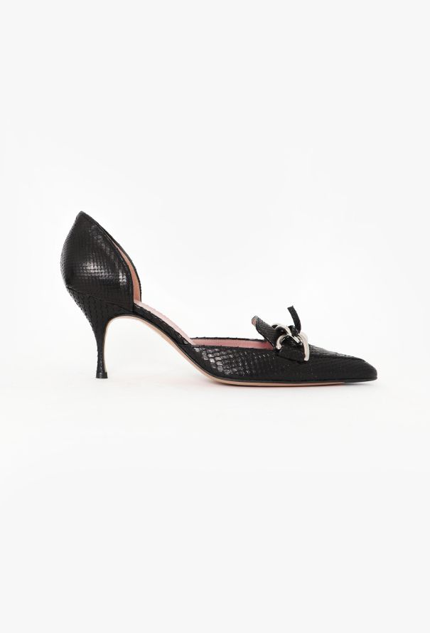 Prada Early 2000s Python Chainlink Heels - 1