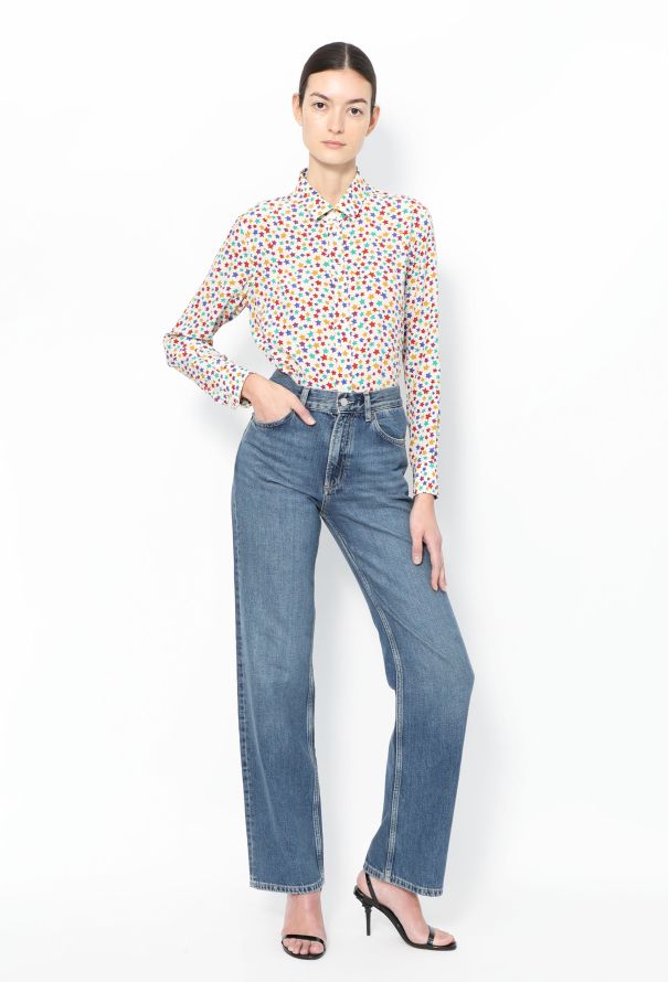 Saint Laurent Star Print Silk Blouse, 2015 - 4