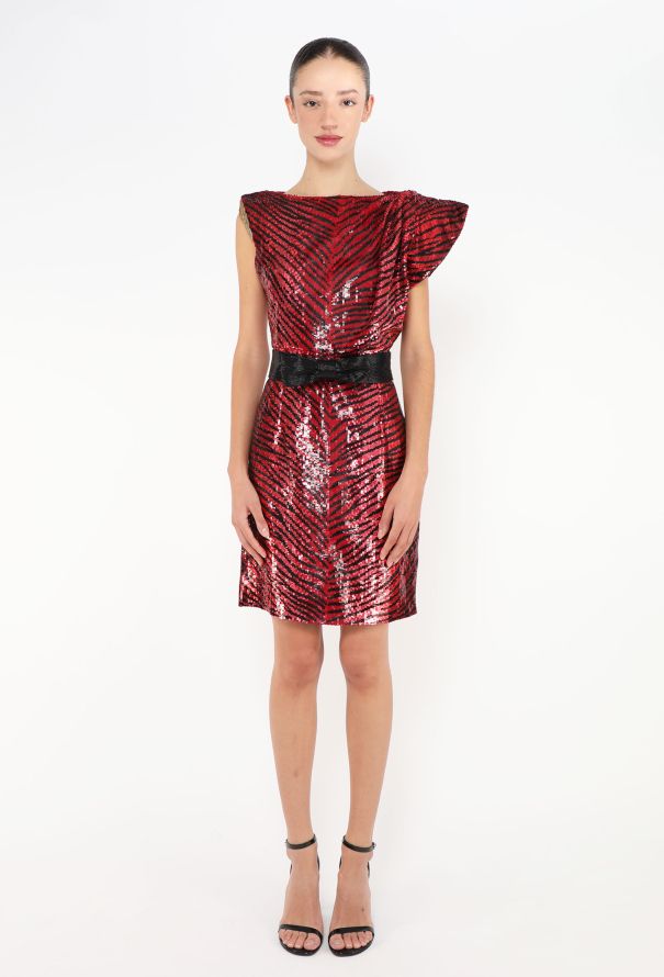 Saint Laurent Iconic S/S 2014 Sequin Bow Dress - 3