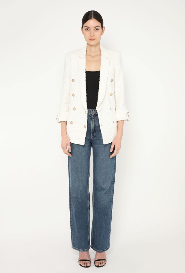 Balmain Embossed Bouclé Blazer - 3