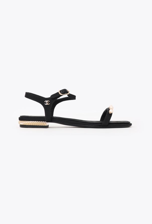 Chanel 2024 Embellished Chainlink Sandals - 1