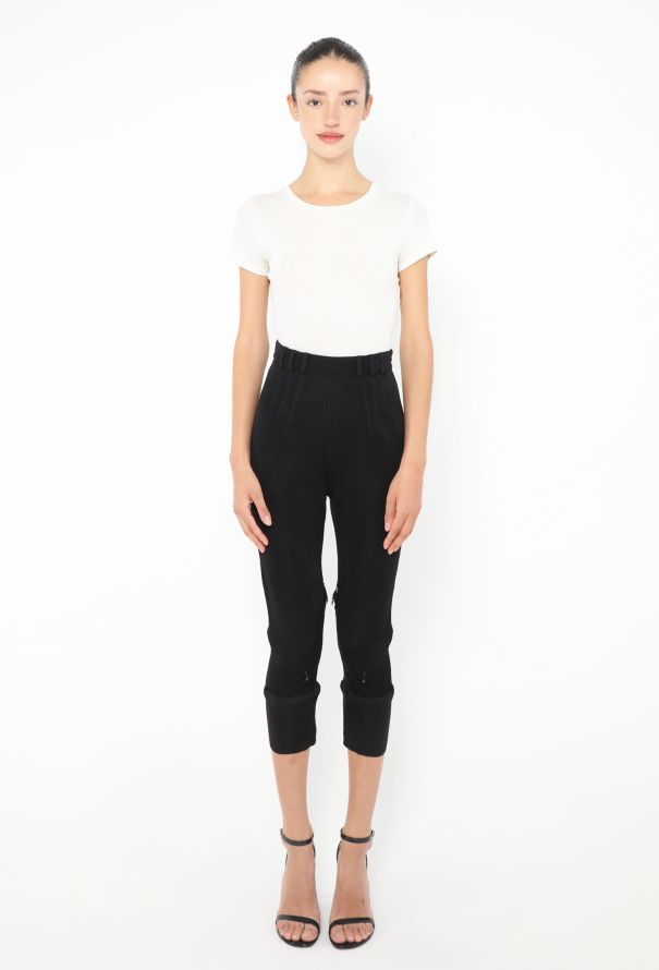 Balenciaga Iconic S/S 2003 Stitched Zipper Leggings - 4