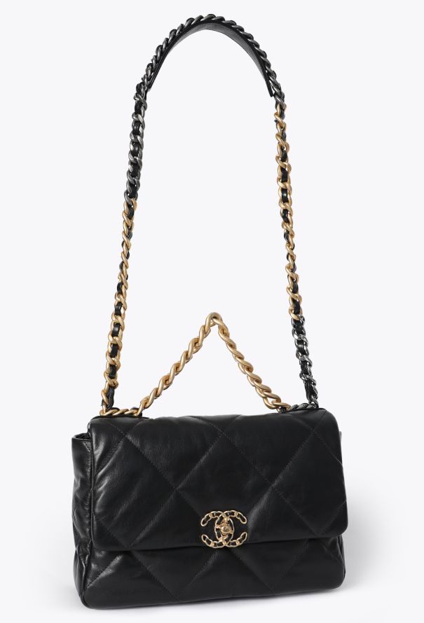 Chanel Black 19 Flap Bag GM - 3