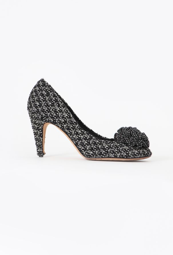 Chanel Tweed Camélia Pumps - 1