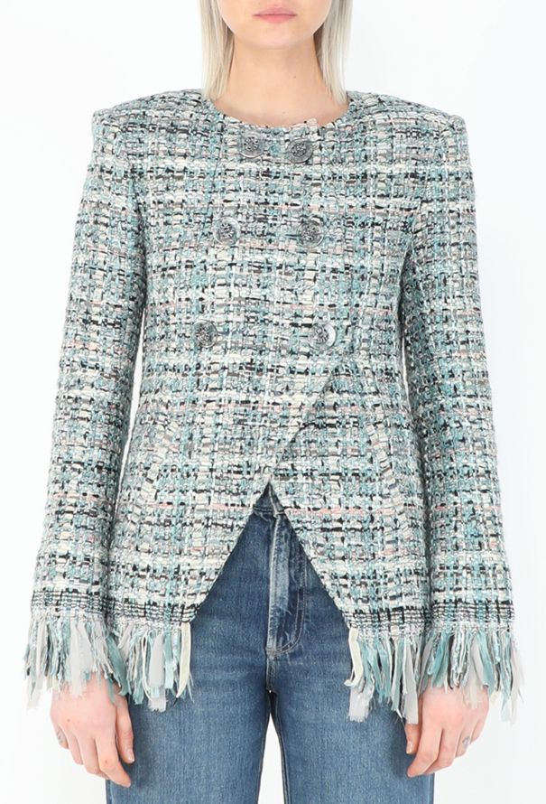 Chanel Pre-Fall 2017 Paris-Cosmopolitan Lesage Fringed Tweed Jacket - 1
