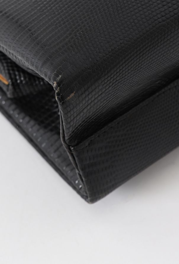 '60s Black Lizard Top Handle Bag - 7 '60s Black Lizard Top Handle Bag - 7