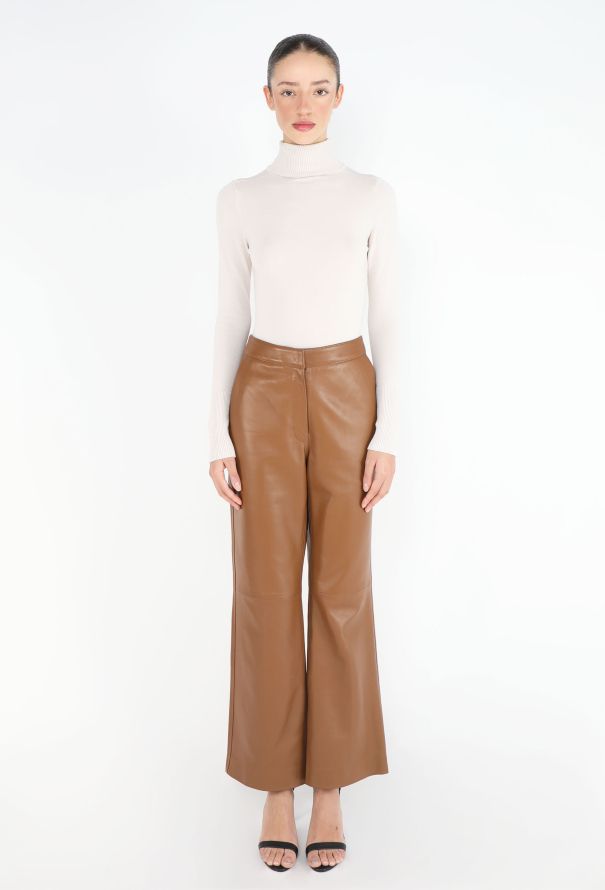 Jil Sander 2025 Lambskin Bootcut Pants - 1