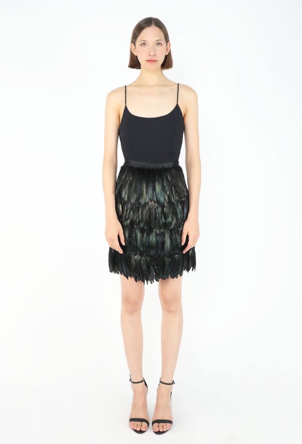 Ombré Tiered Feather Skirt - 2