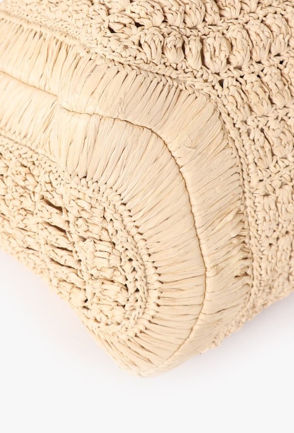 Valentino Beige Raffia Tote Bag - 10 Valentino Beige Raffia Tote Bag - 10