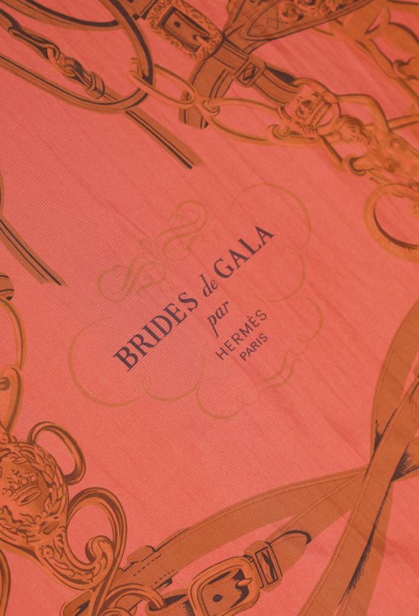 Red Hermes Brides de Gala Silk Scarf Scarves – Designer Revival