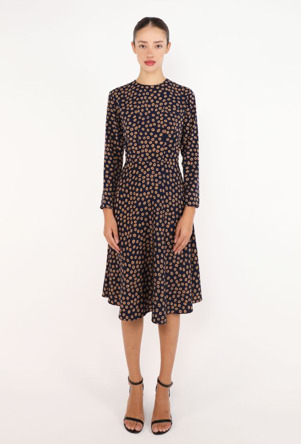 Graphic Flared Day Dress - 1