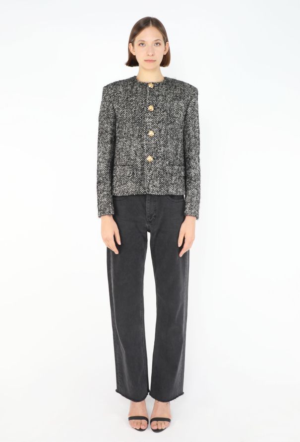 Céline F/W 2021 Mouline Tweed Chasseur Jacket - 3